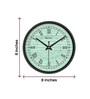 Black Round 8 Inches Plastic Table Clock