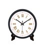 Black Round 8 Inches Plastic Table Clock