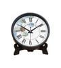 Black Round 8 Inches Plastic Table Clock