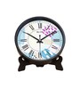 Black Round 8 Inches Plastic Table Clock