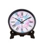 Black Round 8 Inches Plastic Table Clock