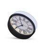 Black Round 8 Inches Plastic Table Clock