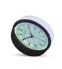 Black Round 8 Inches Plastic Table Clock
