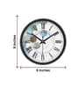 Black Round 8 Inches Plastic Table Clock