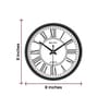 Black Round 8 Inches Plastic Table Clock