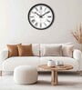 Black Round 8 Inches Plastic Table Clock