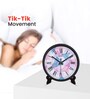 Black Round 8 Inches Plastic Table Clock