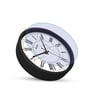 Black Round 8 Inches Plastic Table Clock