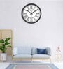 Black Round 8 Inches Plastic Table Clock