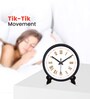 Black Round 8 Inches Plastic Table Clock