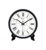 Black Round 8 Inches Plastic Table Clock