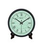 Black Round 8 Inches Plastic Table Clock