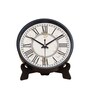 Black Round 8 Inches Plastic Table Clock