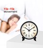 Black Round 8 Inches Plastic Table Clock