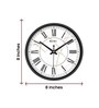 Black Round 8 Inches Plastic Table Clock