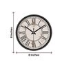 Black Round 8 Inches Plastic Table Clock