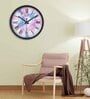 Black Round 8 Inches Plastic Table Clock