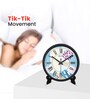 Black Round 8 Inches Plastic Table Clock