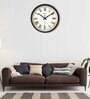 Black Round 8 Inches Plastic Table Clock