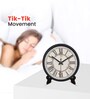 Black Round 8 Inches Plastic Table Clock