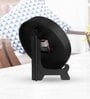Black Round 8 Inches Plastic Table Clock