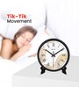 Black Round 8 Inches Plastic Table Clock