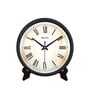 Black Round 8 Inches Plastic Table Clock