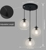 Black Round Cluster Glass Hanging Lights