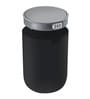 1.5 Litre Black Round Eko Mini Desk Trash Can With Swing-Top Lid