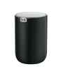1.5 Litre Black Round Eko Mini Desk Trash Can With Swing-Top Lid
