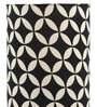 Black Round Metal Base Table Lamp with Geometric Print Shade