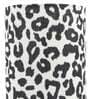 Black Round Metal Base Table Lamp with Leopard Print Shade