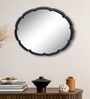 Black Round Metal Wall Hanging Mirror