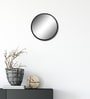 Black Round Metal Wall Hanging Mirror