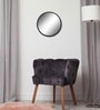 Black Round Metal Wall Hanging Mirror