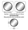 Black Round Metal Wall Hanging Mirror