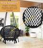 Round Fabric Swing in Black Colour with chain
