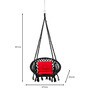 Round L shape Fabric Swing in Black & Red Colour