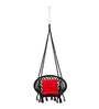 Round L shape Fabric Swing in Black & Red Colour