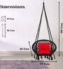 Round L shape Fabric Swing in Black & Red Colour