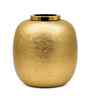 Gold Rounded Square Flower Vase for Home Decor, Iron, Matte Powder-Coated Finish Gold Rounded Square Flower Vase for Home Decor, Iron, Matte Powder-Coated Finish