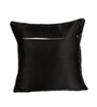Black Satin Textured 16x16 inches Cushion Covers (1 Pc)