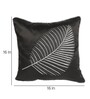 Black Satin Textured 16x16 inches Cushion Covers (1 Pc)