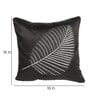 Black Satin Textured 16x16 inches Cushion Covers (Pack of 2)