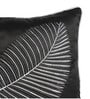 Black Satin Textured 16x16 inches Cushion Covers (Pack of 2)