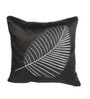 Black Satin Textured 16x16 inches Cushion Covers (Pack of 2)