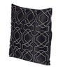 Black Satin Geometric 16x16 inches (Set of 2) Cushion Covers