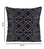 Black Satin Geometric 16x16 inches (Set of 2) Cushion Covers