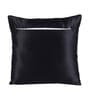 Black Satin Geometric 16x16 inches (Set of 2) Cushion Covers