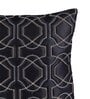 Black Satin Geometric 16x16 inches (Set of 2) Cushion Covers